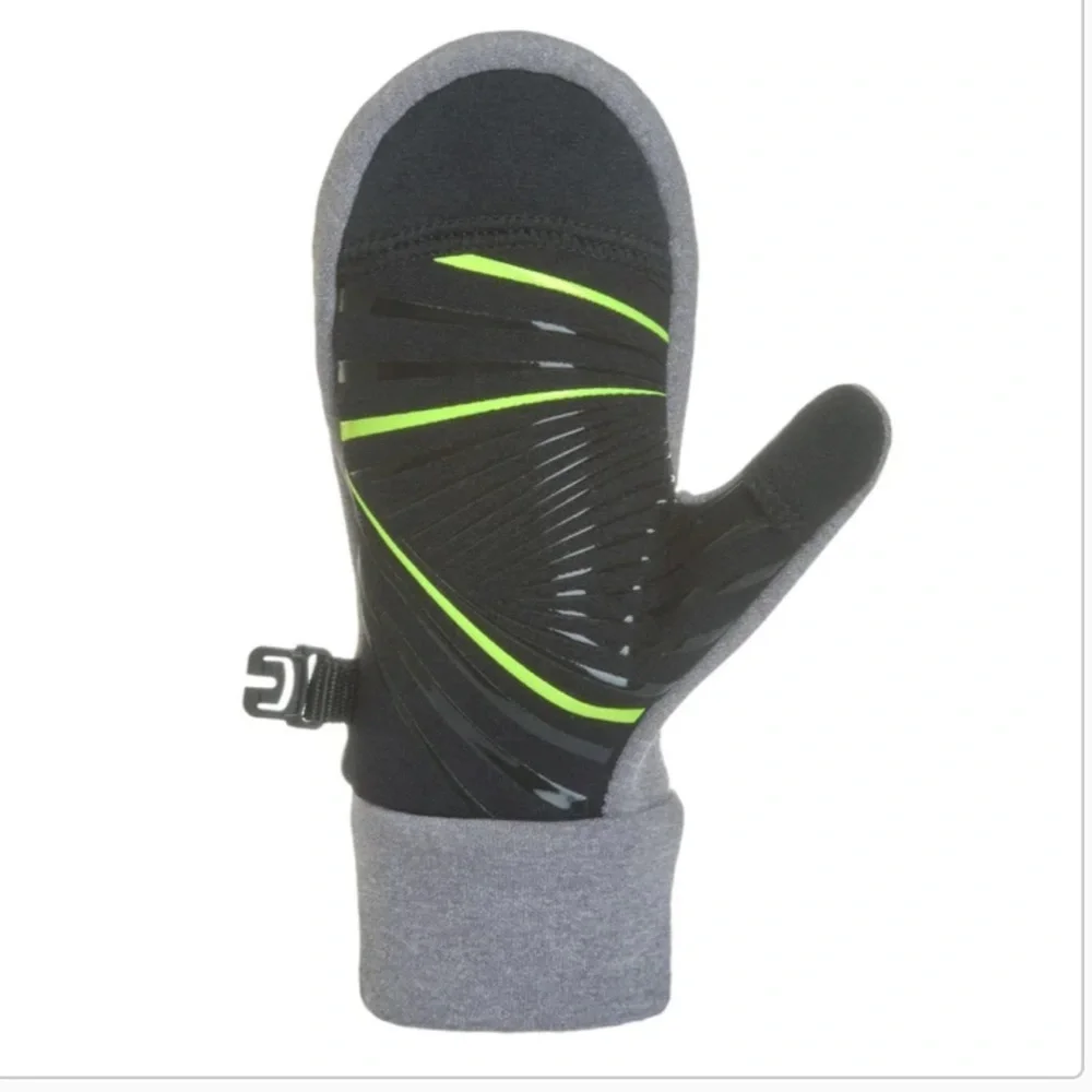 HEAD Kids’ Touchscreen Mittens - Black and Gray Mittens with Neon Highlights